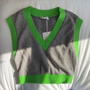Zara Cropped Sweater Vest/Tank - Size Small